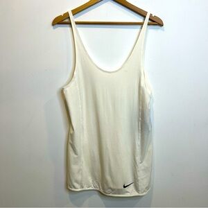 Nike Yoga Drifit Singlet Tank Mini Dress Cream